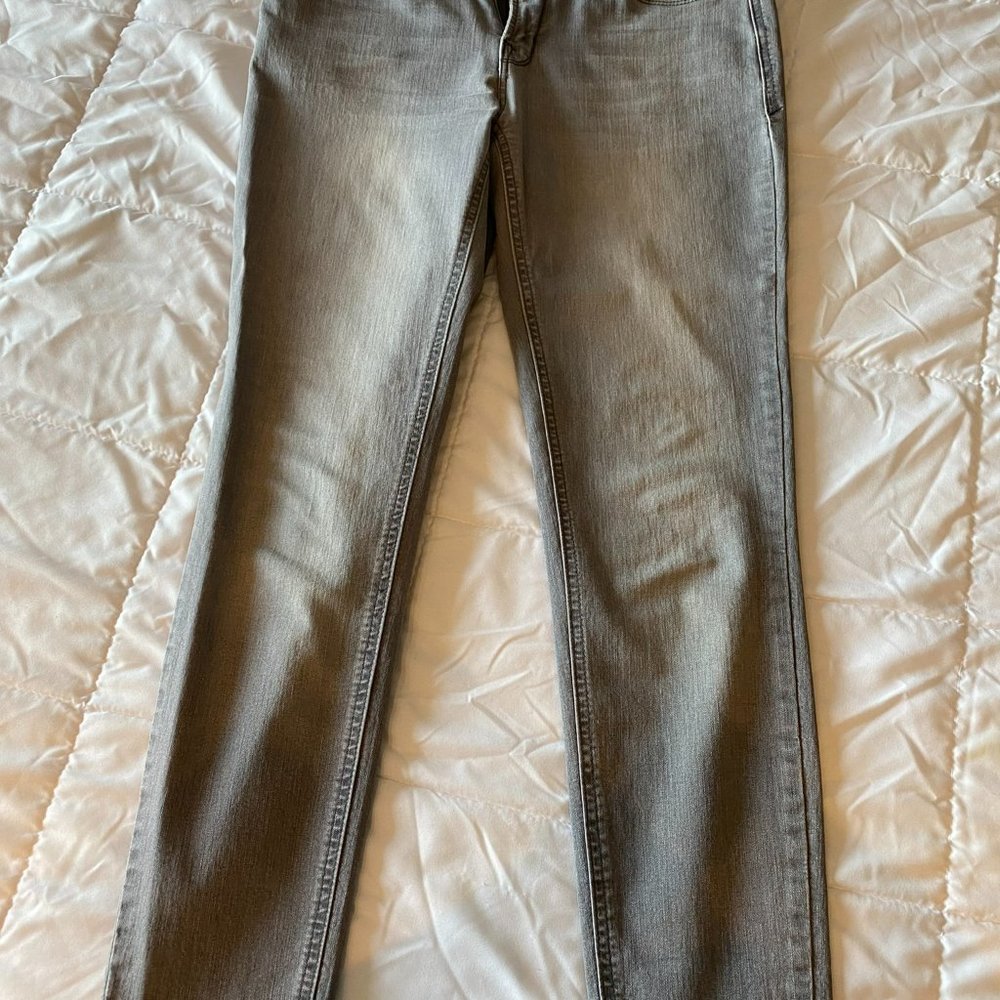 KENSIE Effortless Ankle Jeans Women Size 8/29 Light Light Grey Mid Rise 120246